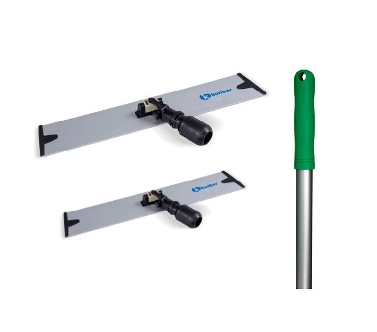 Conjunto Suporte Plano Alumínio e Cabo Fosco Punho Verde